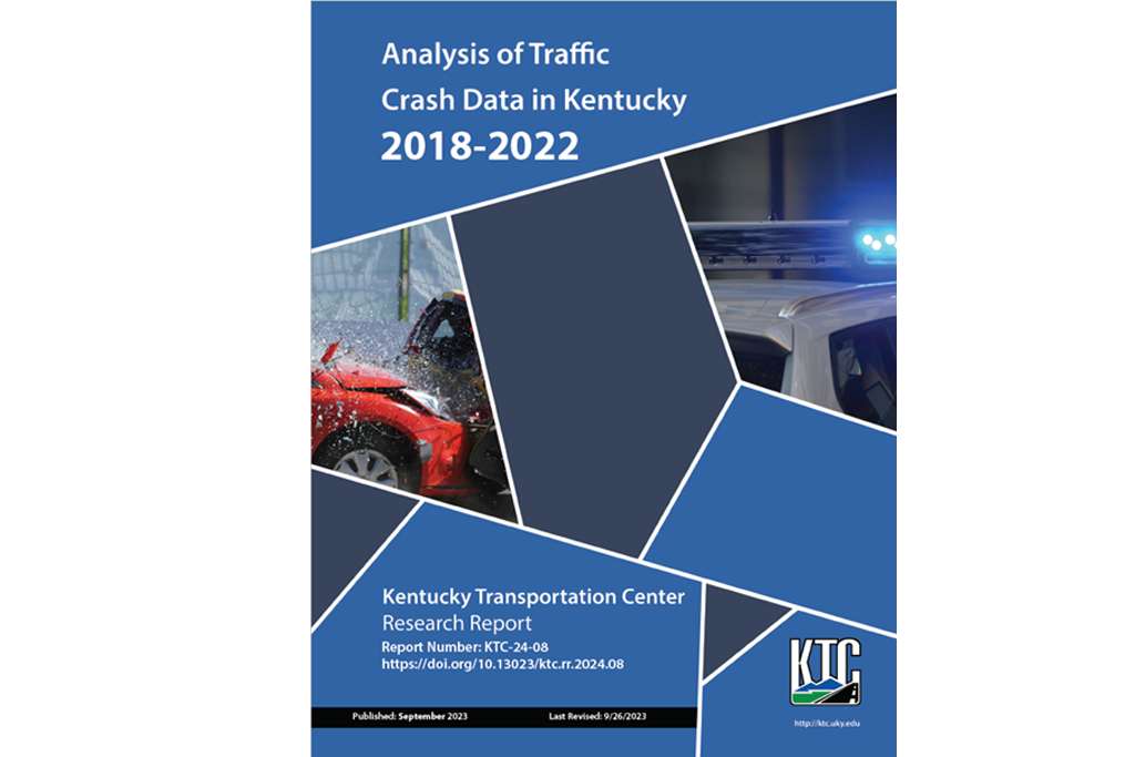 AnalysisTrafficCrash2018-2022 cover page of Analysis of Traffic Crash Data in Kentucky 2018-2022