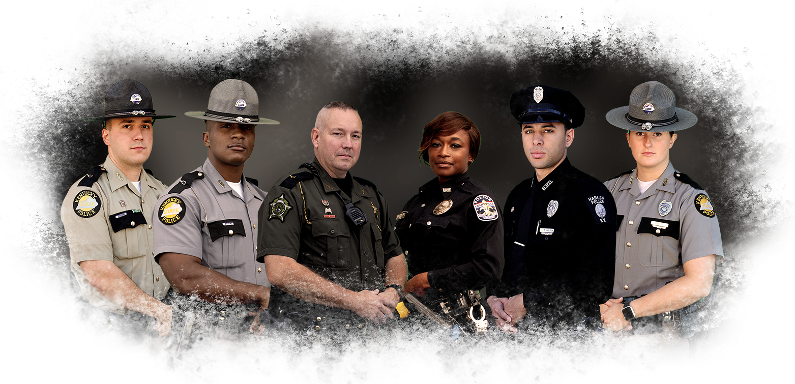 Photo of six law enforcement officers. 